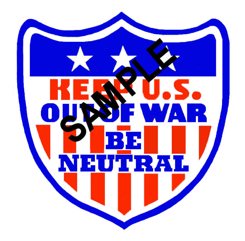 Modal Additional Images for 1941 Keep US out of the war Sticker